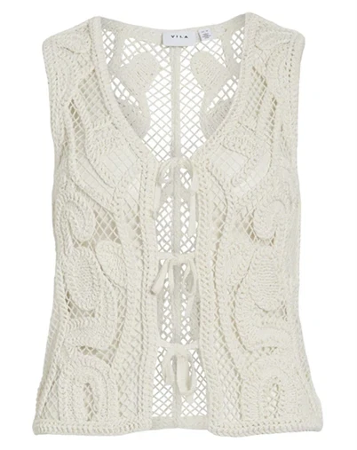 Vila - VIPeppi Tie Crochet Top - Birch